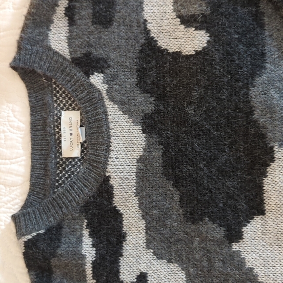 Lucky Brand Sweaters - Lucky Brand Camouflage Crew Sweater